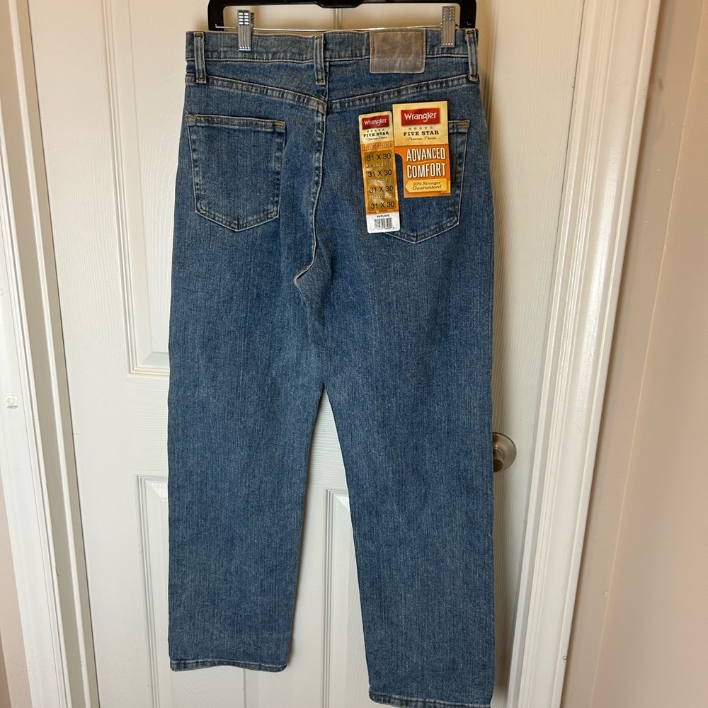 WRANGLER FIVE STAR PREMIUM DENIM COMFORT STRETCH RELAXED FIT MENS JEANS 31x30